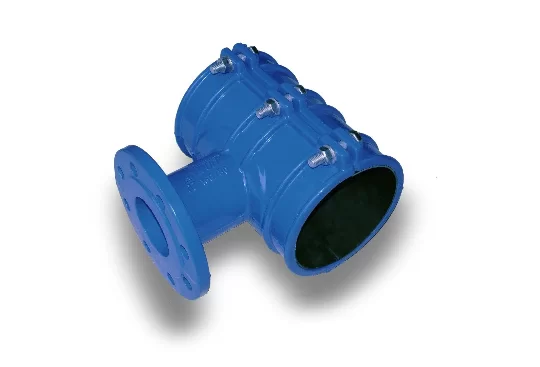 Obejma do nawiercania z odejściem kołnierzowym na rury PCV i PE