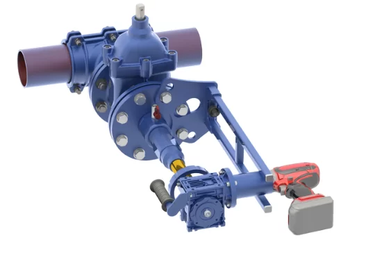 Napęd  aparatu do nawiercania wodociągów