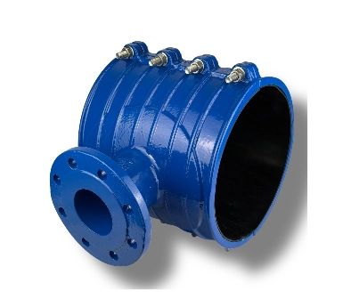 Obejma do nawiercania z odejściem kołnierzowym na rury PCV i PE